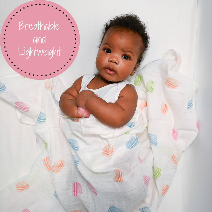 LollyBanks - Le Macaron Baby Muslin Swaddle Blanket