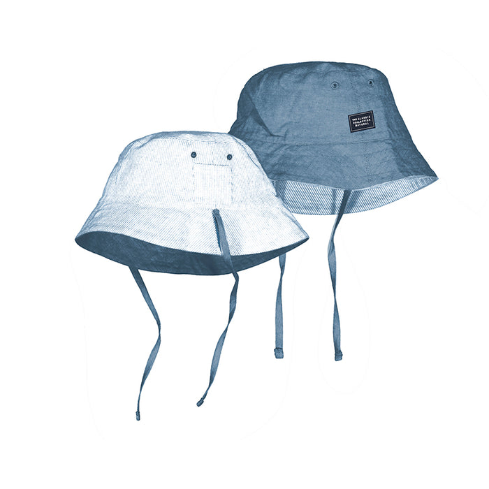 Mayoral Navy & White Pinstripe Reversible Bucket Hat