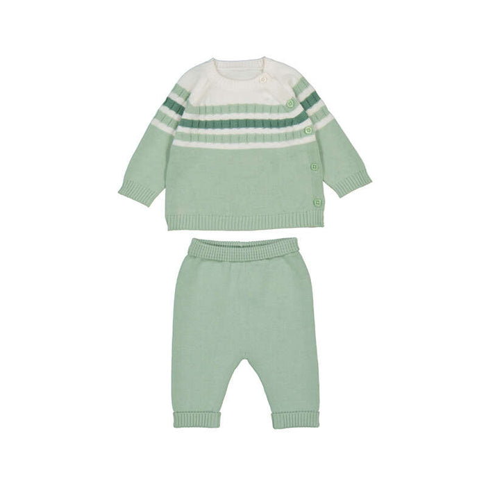 Green Striped Knitted Set