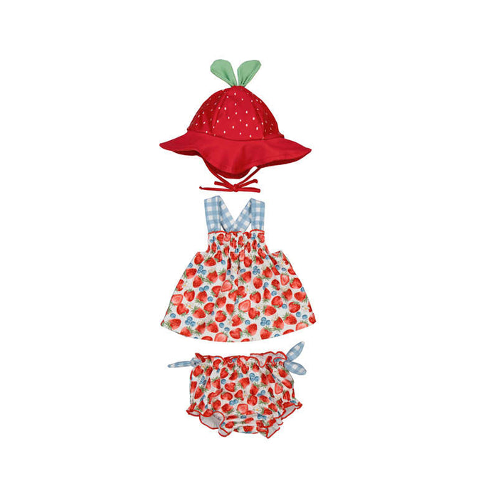 Strawberry Tankini 3 Piece Swimsuit