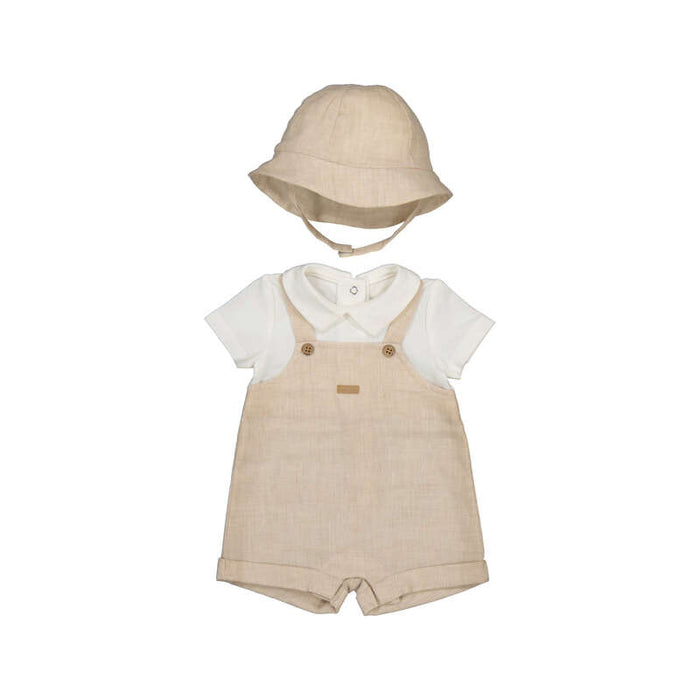 Tan Shortie Overall with Bucket Hat