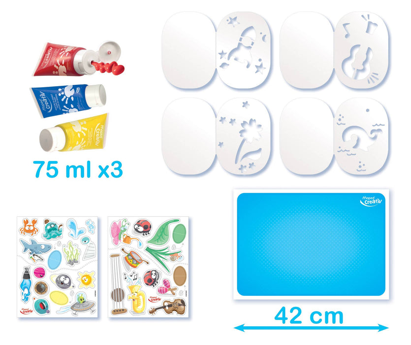 Janod - Creativ My First Finger Paint 10 Piece Kit in Carrying Case