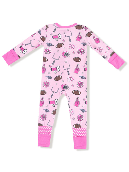 Game Day Pink Zipper Romper