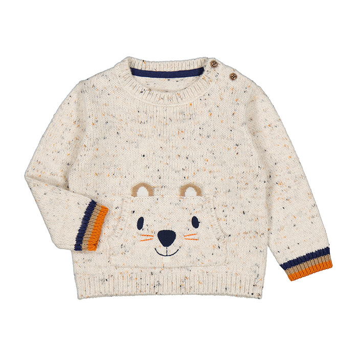 Cream & Sprinkles Embroidered Knit Pullover Sweater