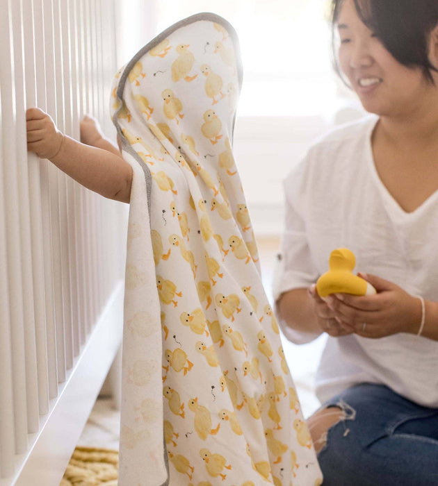 Burt's Bees Baby - Little Ducks Organic Cotton Hooded Towels 2 Pack: Double Cream / One Size