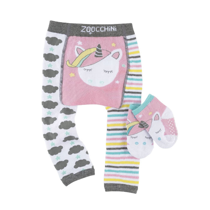 ZOOCCHINI - Crawler Legging/Sock Set Allie The Alicorn: M