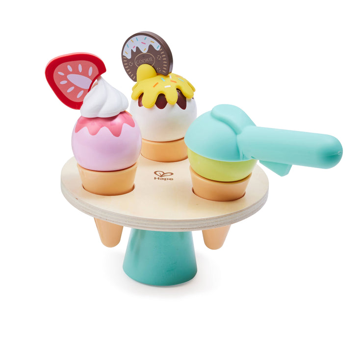 Hape Toys - Wooden Ice Cream Parlor Play Set with Cones & Scoop