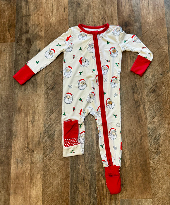 Vintage Santa Zipper Romper