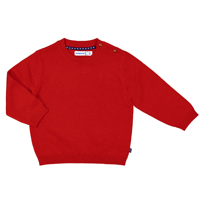Infants’ Red Knit Pullover Sweater