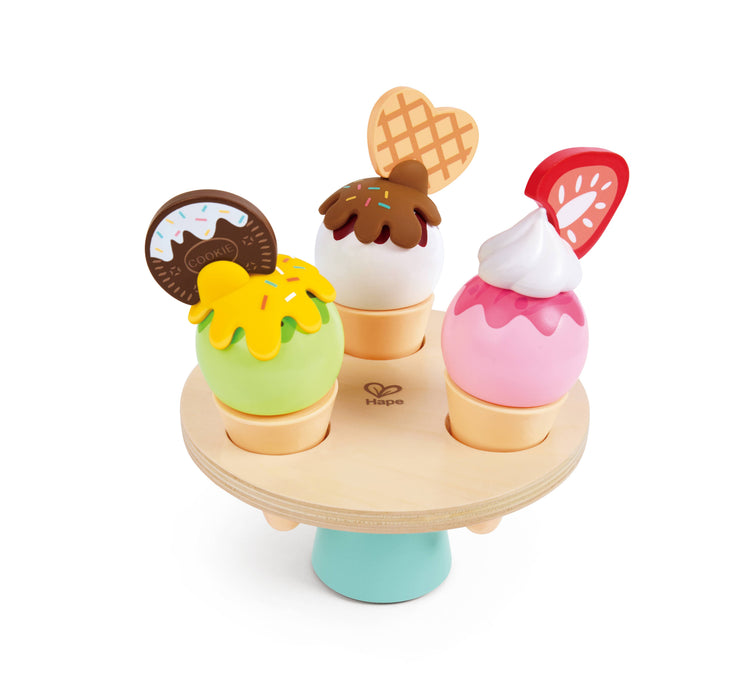 Hape Toys - Wooden Ice Cream Parlor Play Set with Cones & Scoop