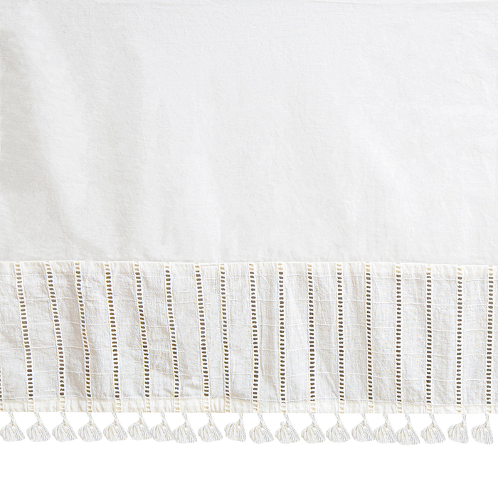 Off-White Boho Bed Skirt