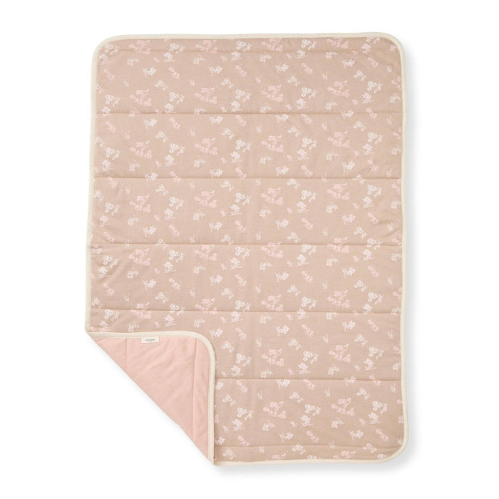 Burt's Bees Baby - Whimsical Floral Organic Cotton Reversible Baby Blanket: Hummus / One Size