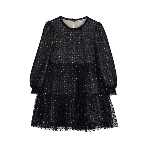 h&m flock print mesh dress Holiday Look Book Day 13 - H&M Polka Dot Dress