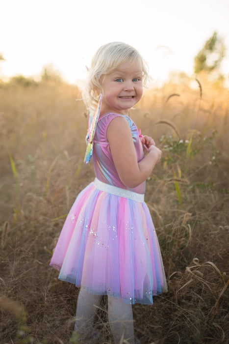 Rainbow Sequins Skirt, Wings, Wand