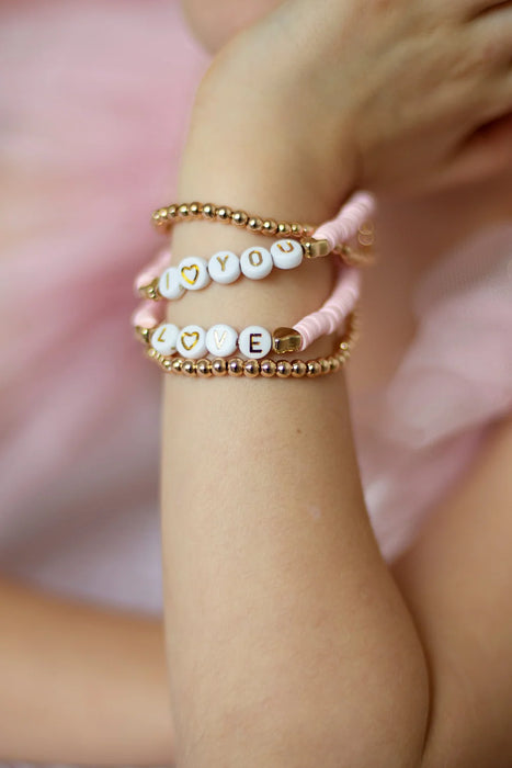 Pink Love Bracelet Set 4pc
