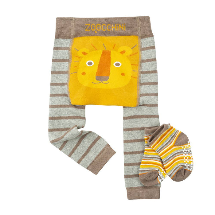 ZOOCCHINI - Crawler Legging/Sock Set Leo the Lion: S