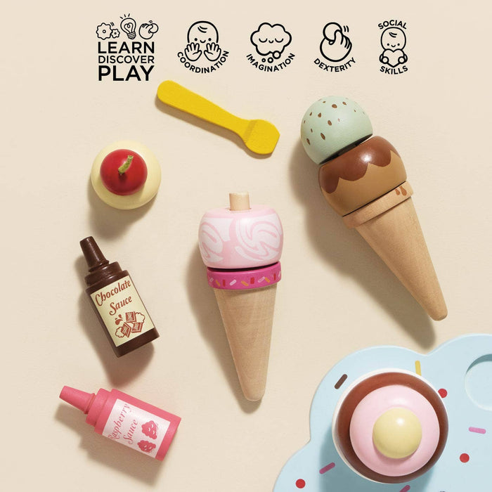 Le Toy Van, Inc. - Wooden Ice Cream Stand & Toppings