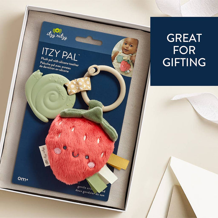 Itzy Ritzy - Itzy Pal™ Plush + Teether: Strawberry
