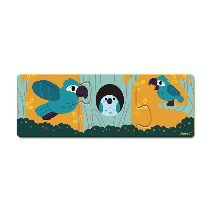 Janod - Matching Game | 30-piece animal puzzle | WWF partnership