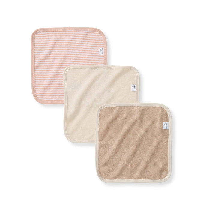 Burt's Bees Baby - Whimsical Floral Organic Cotton Knit Terry Washcloths 3 Pack: Hummus / One Size