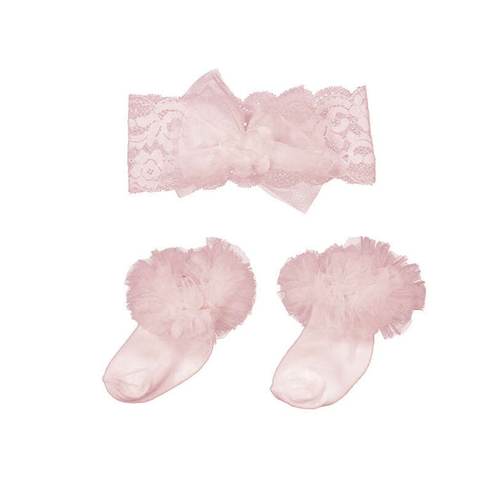 Pink Bow and Sock Set