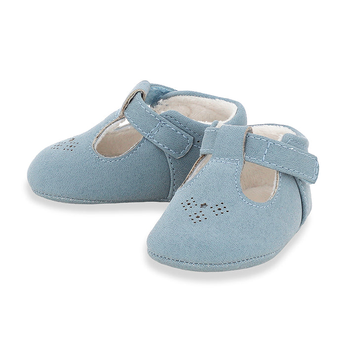 Winter Blue Suede Infant Mary Janes