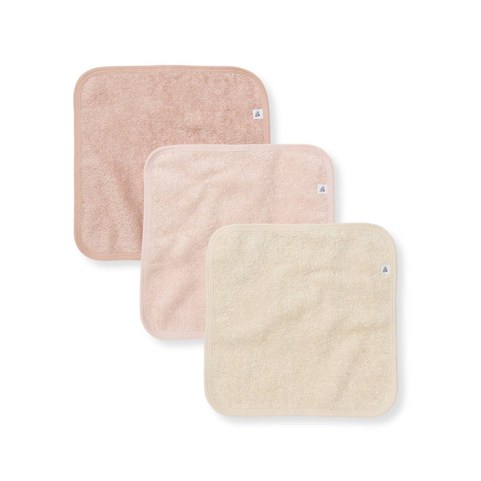 Burt's Bees Baby - Organic Cotton Woven Terry Solid Washcloths 3 Pack - Pink Sand: Pink Sand / One Size