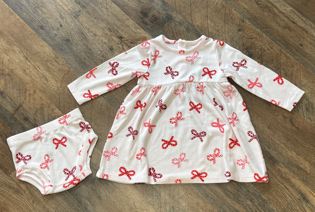 Candy Cane Bows Dress and Bloomer