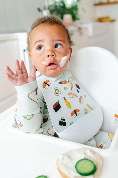 Silcone Bib Printed - Sushi