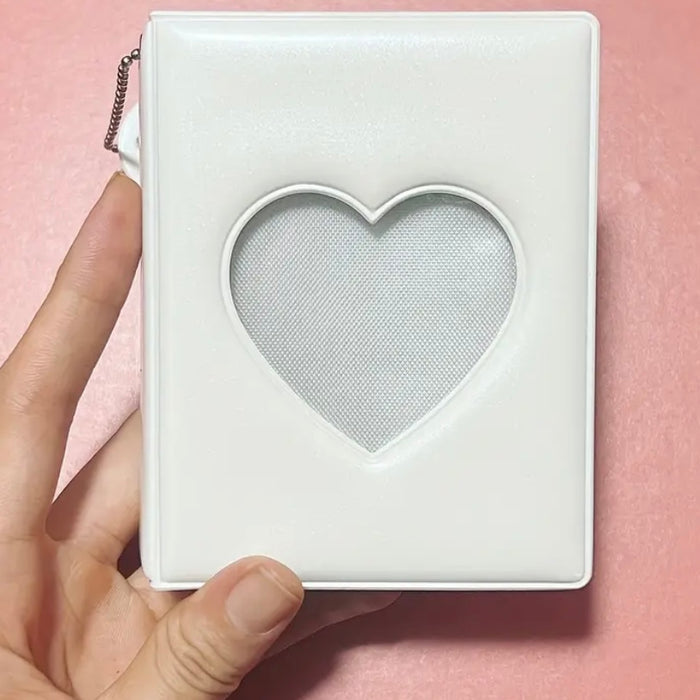 White Heart Shaped Mini Photo Album