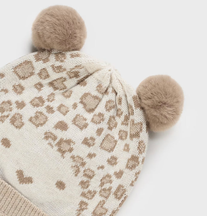 Animal Print Infants’ Hat & Mittens Set