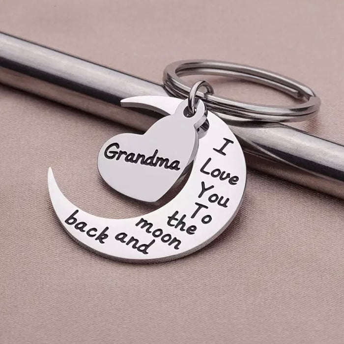 Grandma, Love You Stainless Steel Keychain