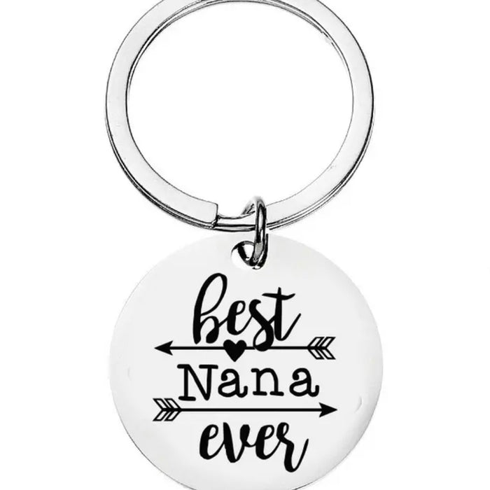 Best Nana Ever Stainless Steel Keychain