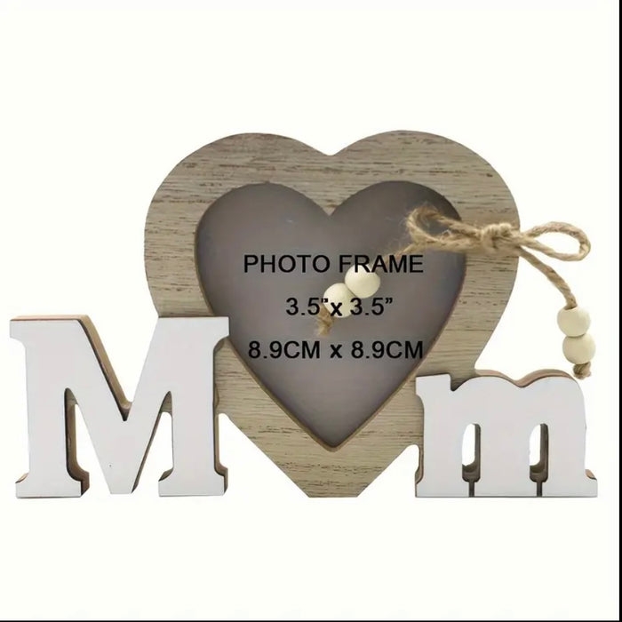 I Heart Mom Shaped Mini Photo Frame