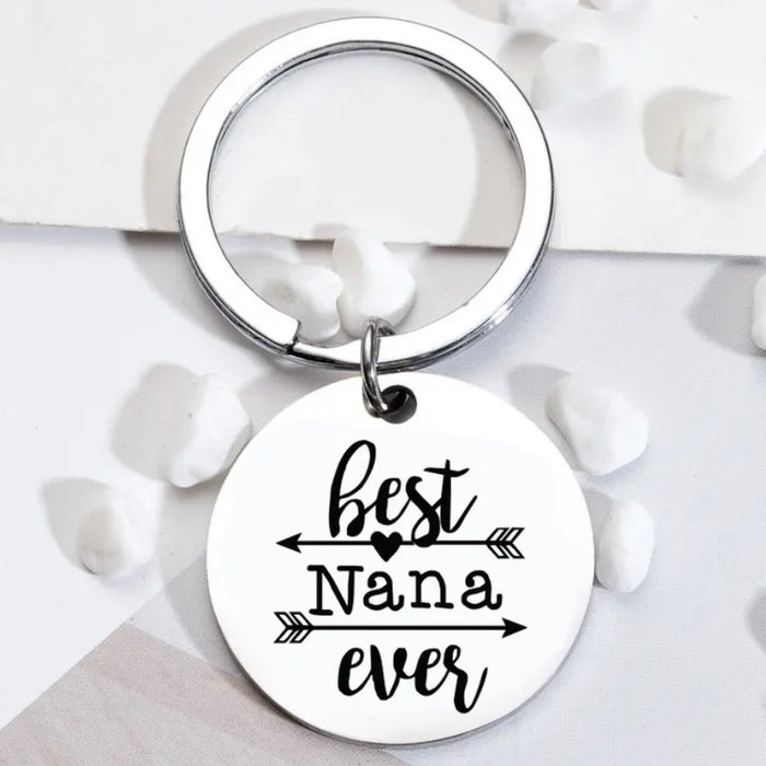 Best Nana Ever Stainless Steel Keychain