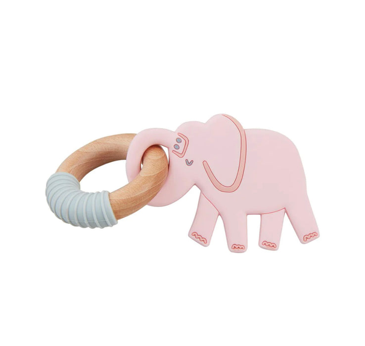 Pink Elephant Ring Teether