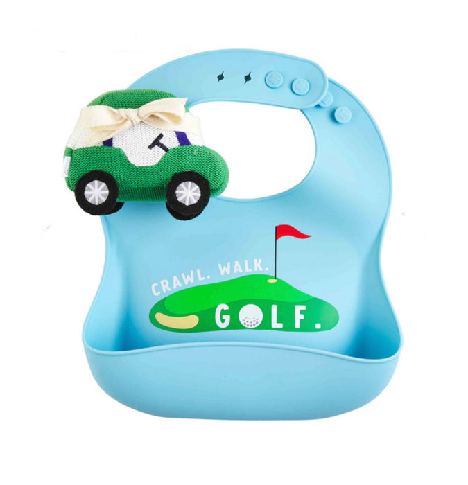 Golf Bib & Rattle Set