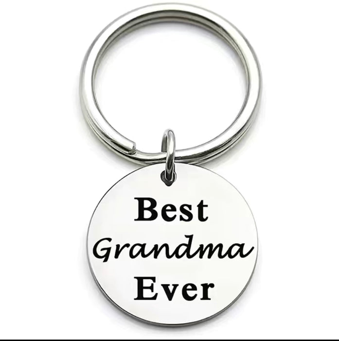Best Grandma Ever Stainless Steel Keychain