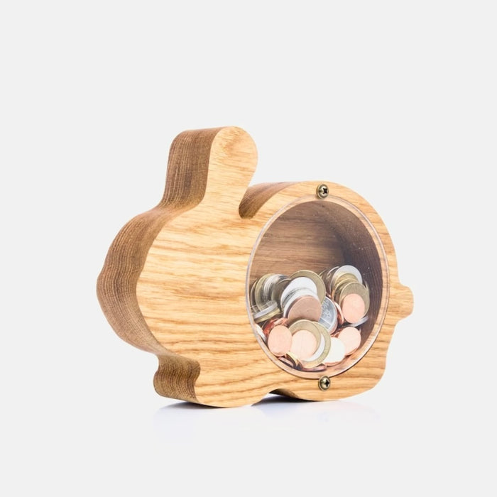 Wood & Acrylic Money Bank- Bunny Shape