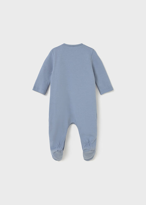 Blue Safari Footed Onesie