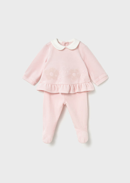 Pink Velour Two-Piece