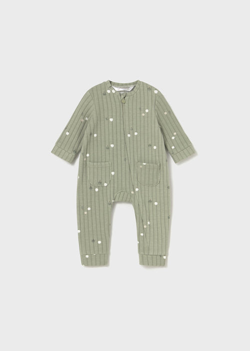 Tree Romper with foldover cuffs