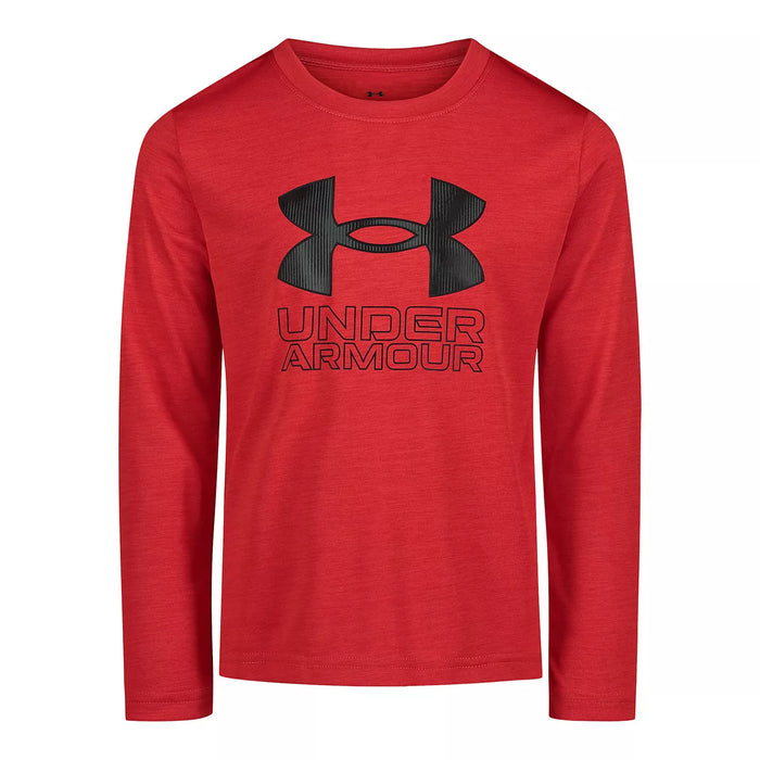 Under Armour Valley Etch Lockup Long Sleeve Tee in Red