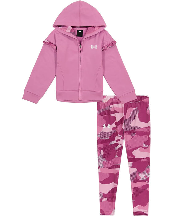 Under Armour Island Orchid Neo Camo Ruffled Zip Up Hoodie