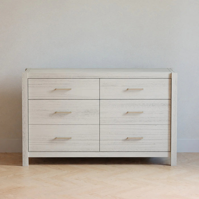 Monogram Hemsted 6-Drawer Assembled Dresser- White Driftwood