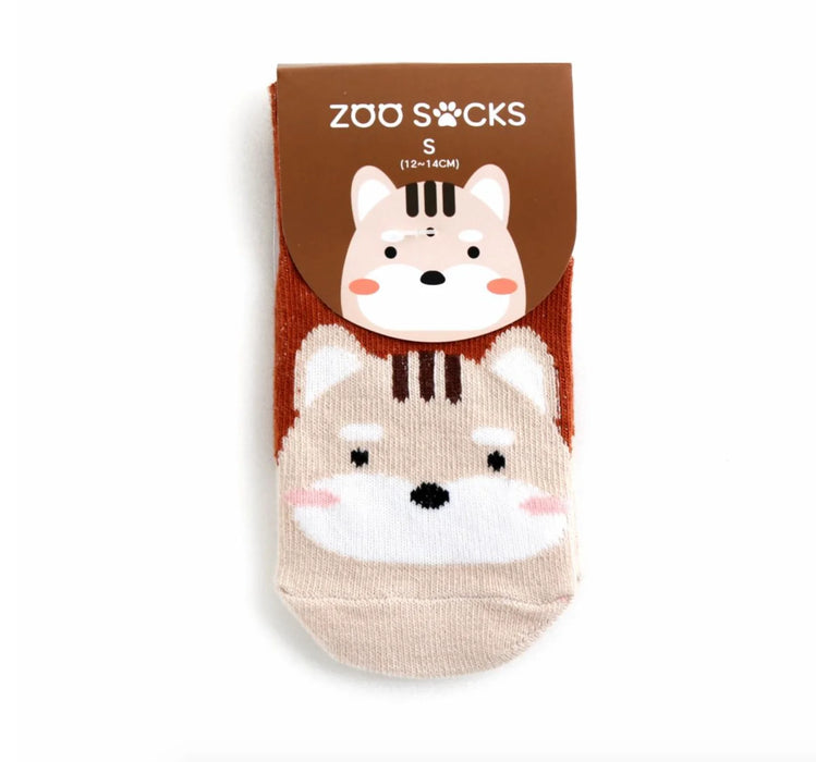 Zoo Socks Non Slip Grip- Squirrel