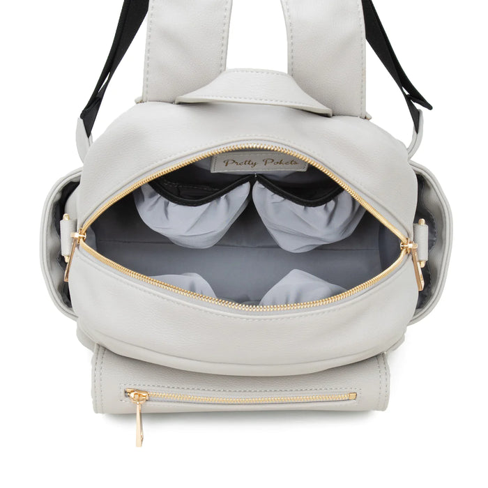 Pretty Pockets Small Backpack - Gray