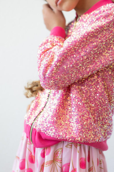 Mila & Rose Hot Pink Sequin Jacket