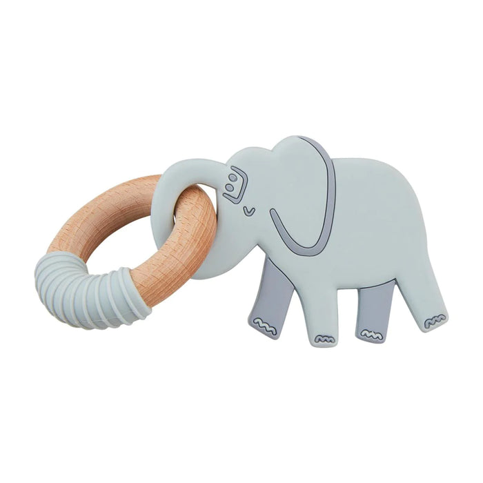 Grey Elephant Ring Teether