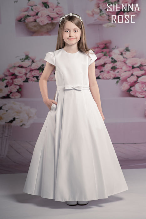 Charlotte Satin A-Line Communion Dress